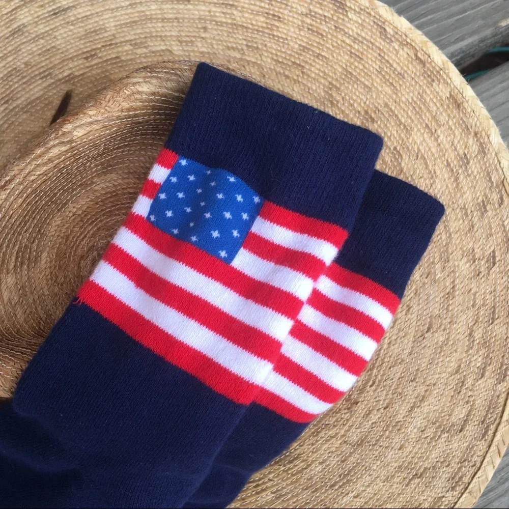 Trump America Red White Blue Socks Flag